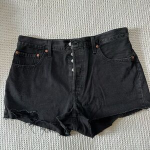 Levi's Black Jean Shorts for Women